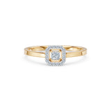 Solitaire Eternity Diamond Ring Princess 0.17ct by Qutahia Jewellery