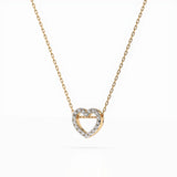 Delicate Diamond Necklace Round 0.09ct by Qutahia Jewellery