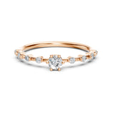 Solitaire Eternity Diamond Ring Round 0.2ct by Qutahia Jewellery
