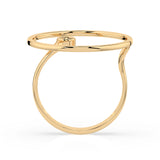 Minimalist Diamond Ring Round 0.03ct by Qutahia Jewellery