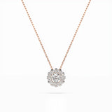 Diamond Eternity Necklace Round 0.1ct by Qutahia Jewellery