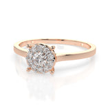 Solitaire Eternity Diamond Ring Round 0.06ct by Qutahia Jewellery