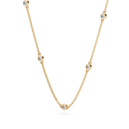 Minimalism Necklace (Round), 0.14 ct — 104-10080/5(1.9)