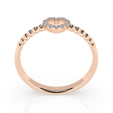 Minimalist Diamond Ring Round 0.07ct by Qutahia Jewellery