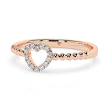 Minimalist Diamond Ring Round 0.07ct by Qutahia Jewellery