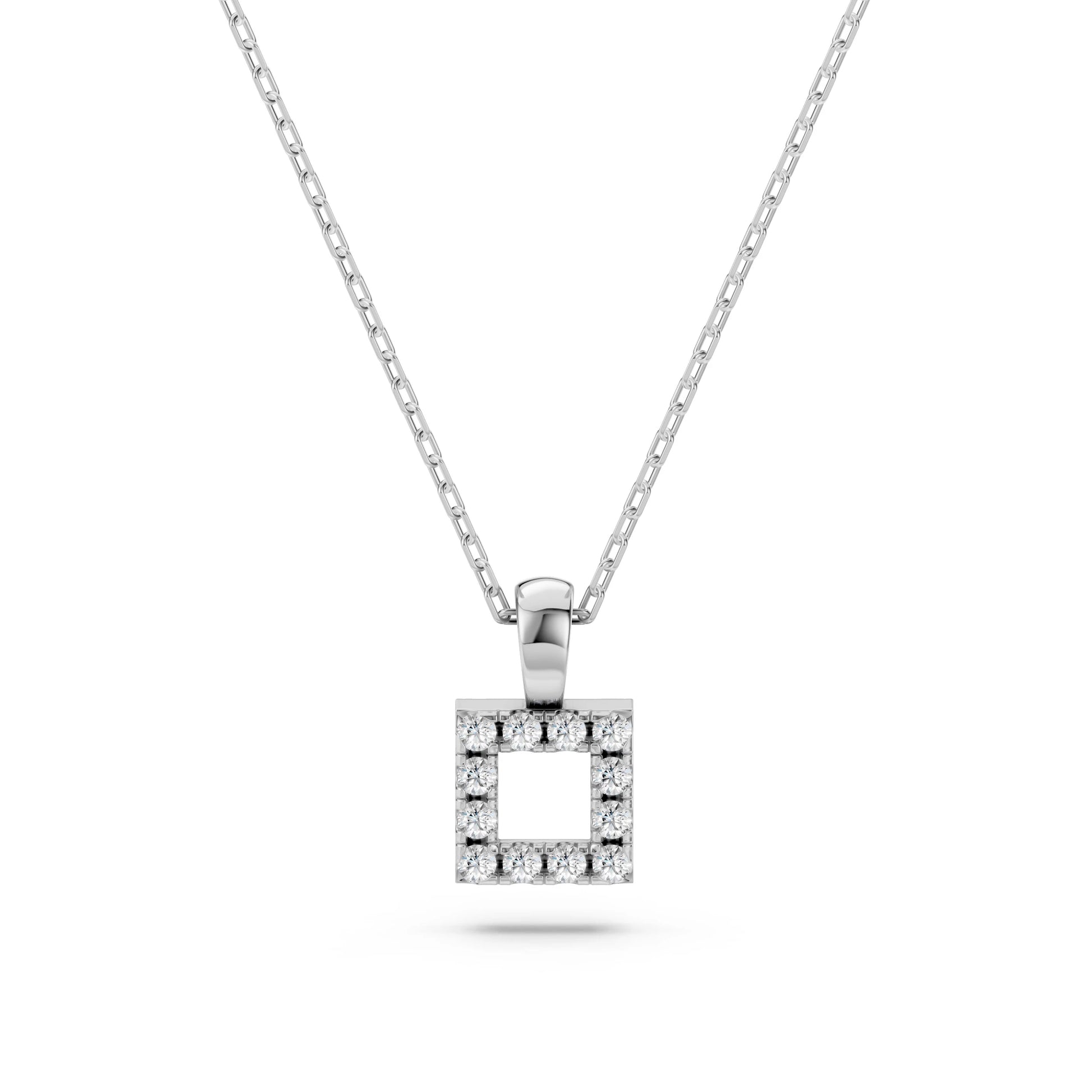 Minimalism Necklace (Round), 0.06 ct — 104-10079