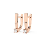 Small Diamond Earrings Round 0.15ct by Qutahia Jewellery