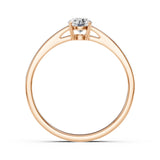 Solitaire Diamond Ring Round 0.4ct by Qutahia Jewellery