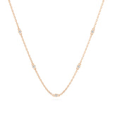 Delicate Diamond Necklace Round 0.07ct by Qutahia Jewellery