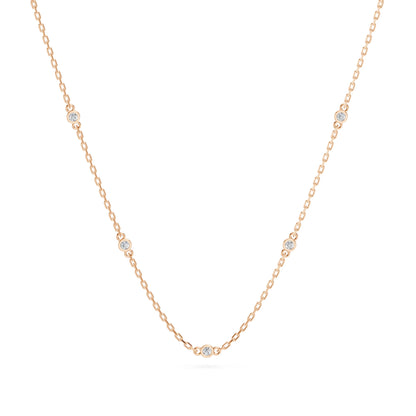 Minimalism Necklace (Round), 0.07 ct — 104-10080/5(1.4)