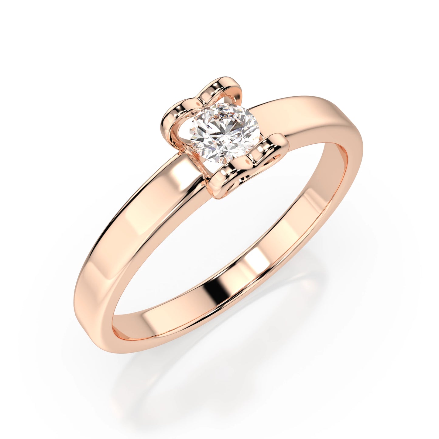 Solitaire Ring (Round), 0.15 ct — 101-10013(3.4)