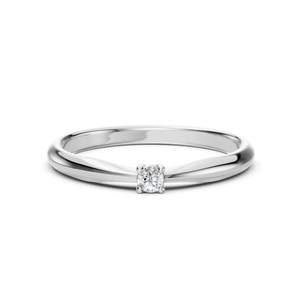 Solitaire Ring (Round), 0.1 ct — 101-10021(3.0)