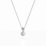 Diamond Pendant Necklace Round 0.1ct by Qutahia Jewellery