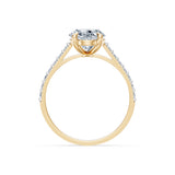 Oval Lab Grown Diamond Slim Pave Eternity Ring 2.0ct by Qutahia Jewellery