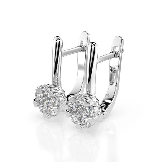 Illusion Earring (Round), 0.12 ct — 102-10015/1(2.5)