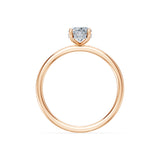 Oval Lab Grown Diamond Micro Pave Engagement Ring 1.0ct by Qutahia Jewellery