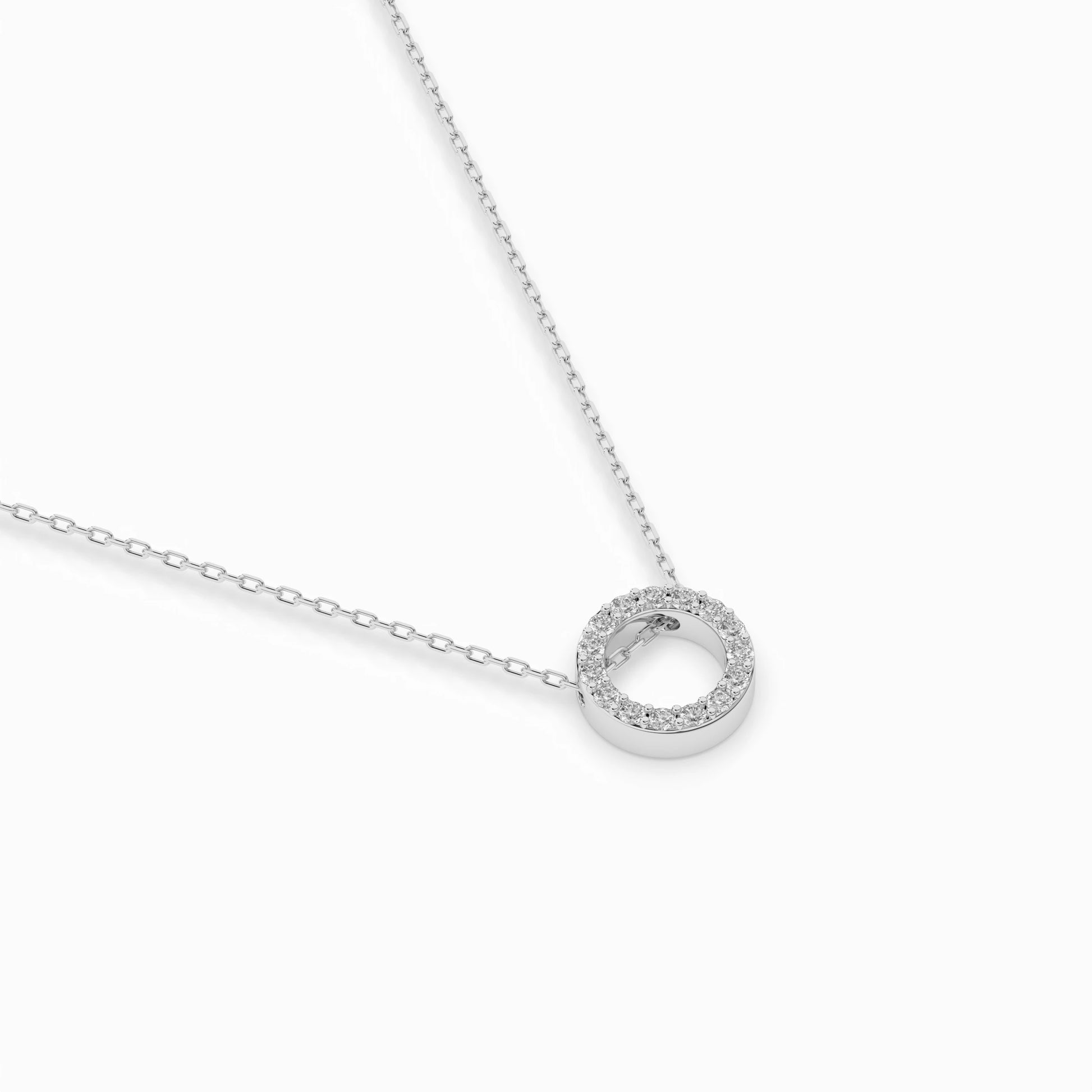Minimalism Necklace (Round), 0.09 ct — 104-10028