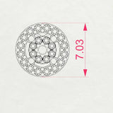 Illusion Diamond Earrings Round 0.06ct by Qutahia Jewellery