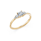 Solitaire Eternity Diamond Ring Princess 0.3ct by Qutahia Jewellery