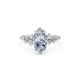 Marquise Lab Grown Diamond Classic Pave Eternity Ring 2.0ct by Qutahia Jewellery