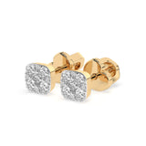 Illusion Diamond Earrings Round 0.06ct by Qutahia Jewellery