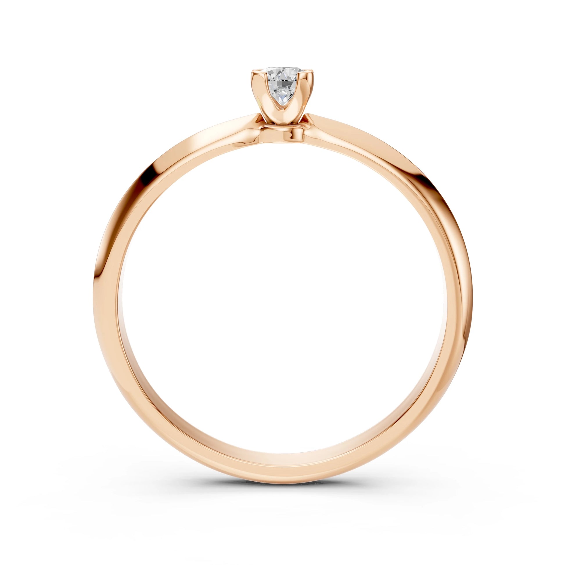 Solitaire Ring (Round), 0.1 ct — 101-10089(3.0)