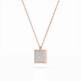 Illusion Diamond Necklace Round 0.07ct by Qutahia Jewellery