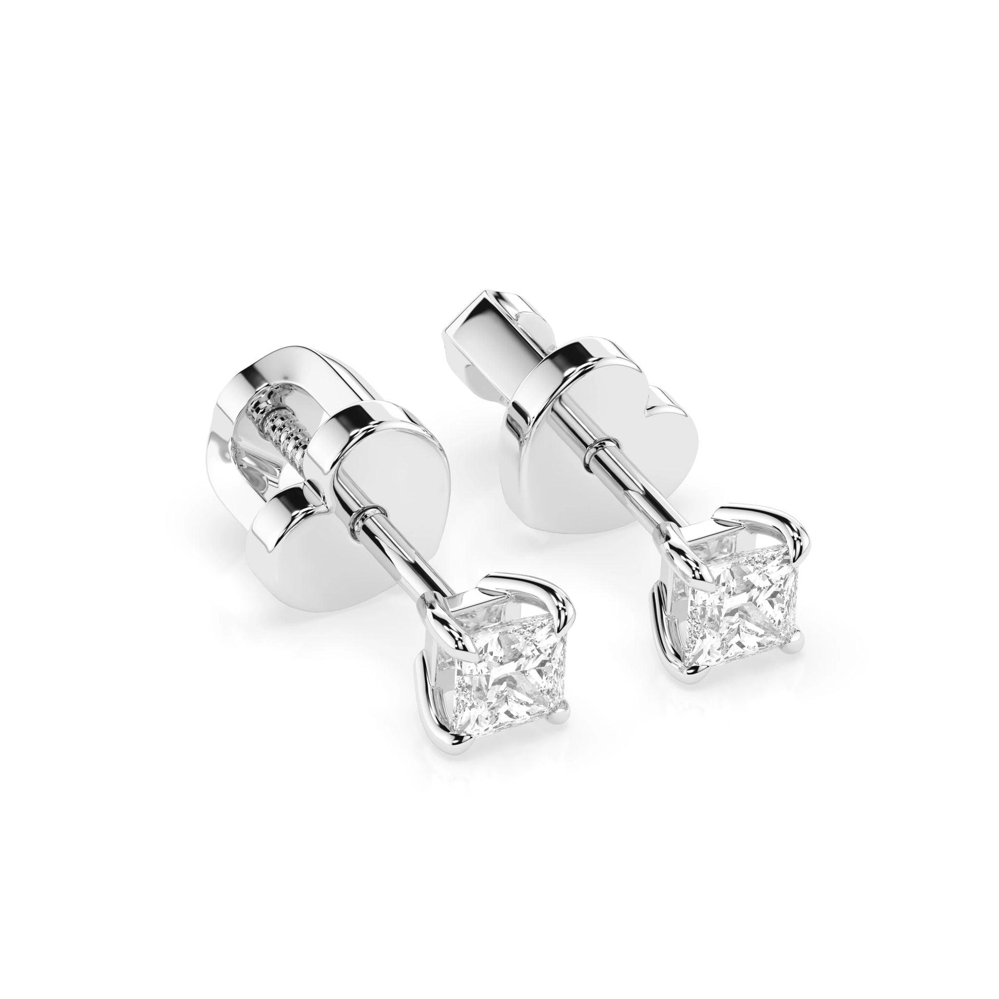 Solitaire Butterfly Earring (Princess), 0.2 ct — 102-10113(2.5)PR