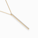 Delicate Diamond Necklace Round 0.14ct by Qutahia Jewellery