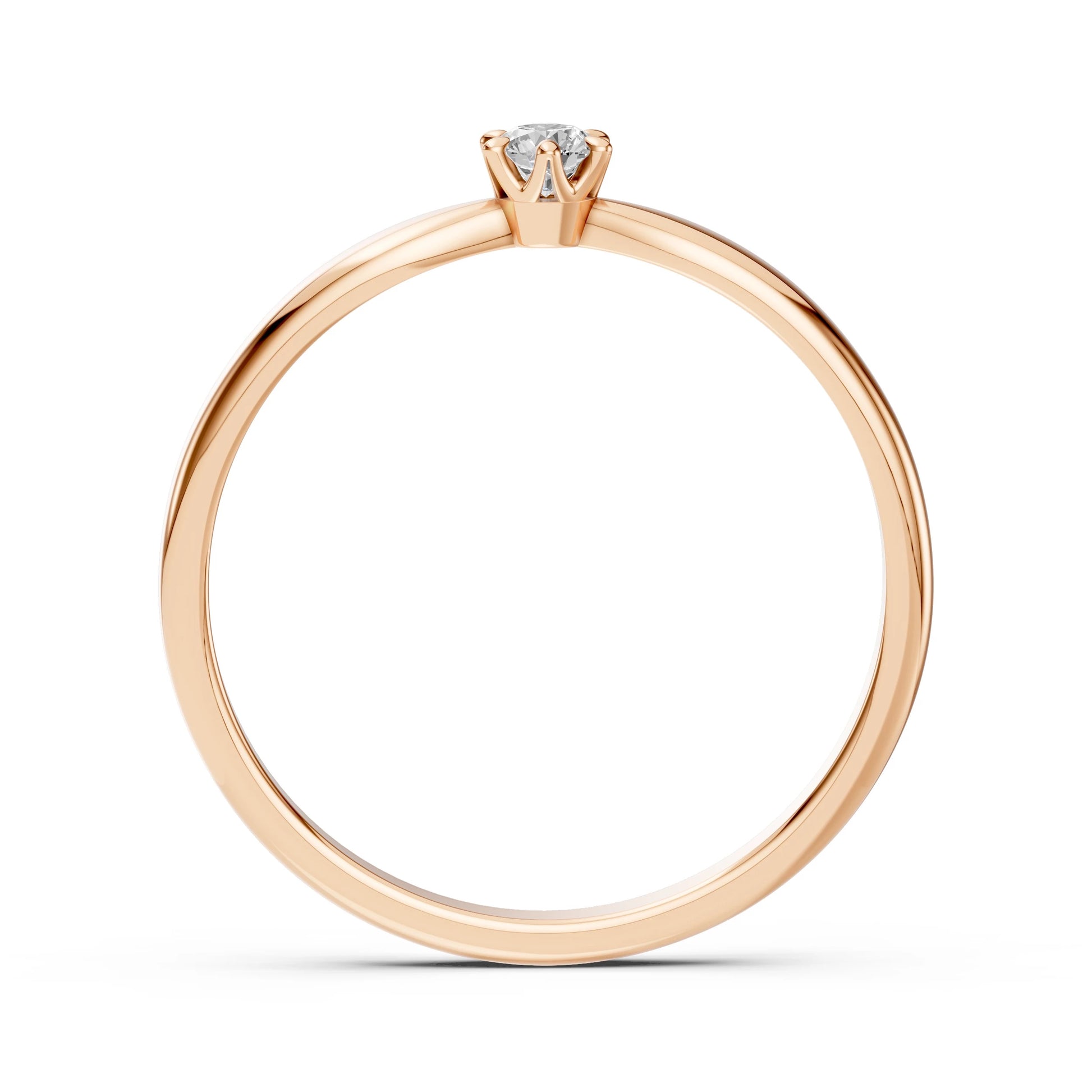 Solitaire Ring (Round), 0.1 ct — 101-10040(3.0)