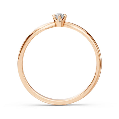 Solitaire Ring (Round), 0.1 ct — 101-10040(3.0)