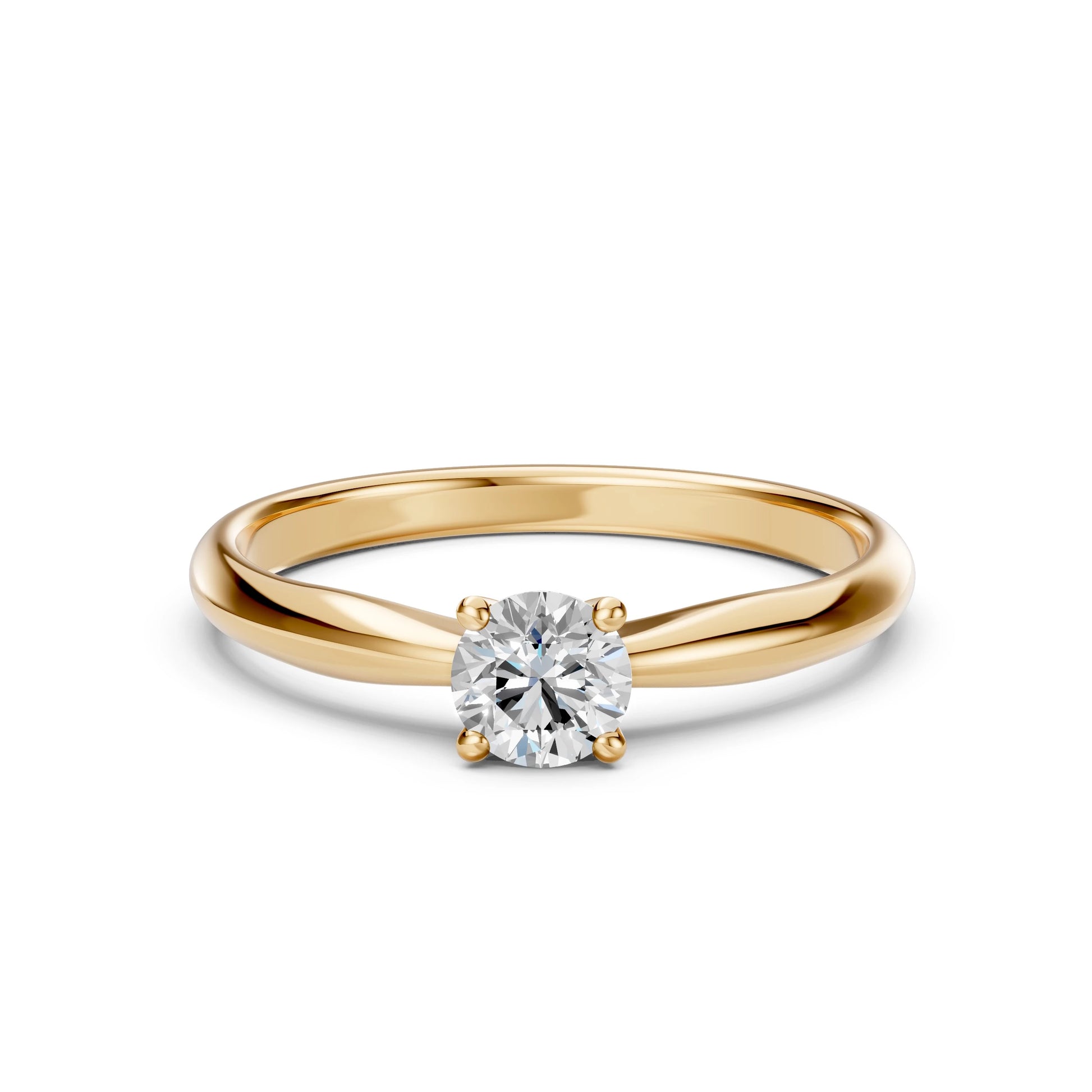 Solitaire Ring (Round), 0.4 ct — 101-10021(4.7)