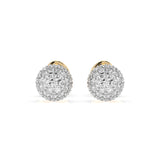 Illusion Diamond Earrings Round 0.46ct by Qutahia Jewellery