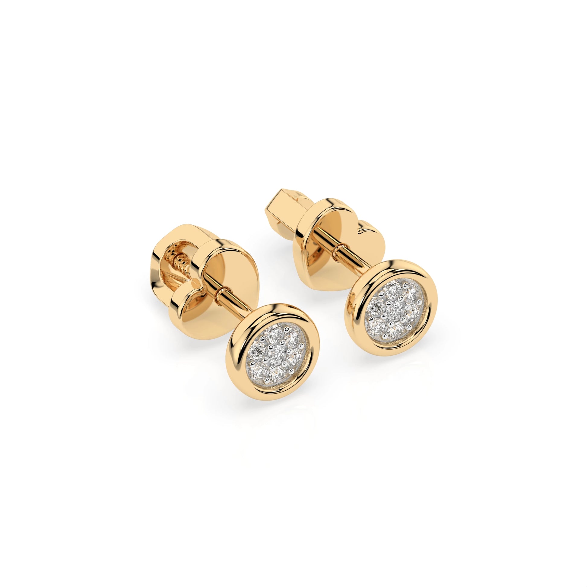 Illusion Earring (Round), 0.08 ct — 102-10068