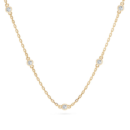 Minimalism Necklace (Round), 0.14 ct — 104-10080/5(1.9)