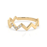 Minimalist Diamond Ring Round 0.05ct by Qutahia Jewellery