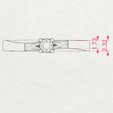 Solitaire Diamond Ring Round 0.1ct by Qutahia Jewellery