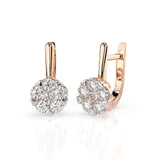 Illusion Diamond Earrings Round 0.3ct by Qutahia Jewellery