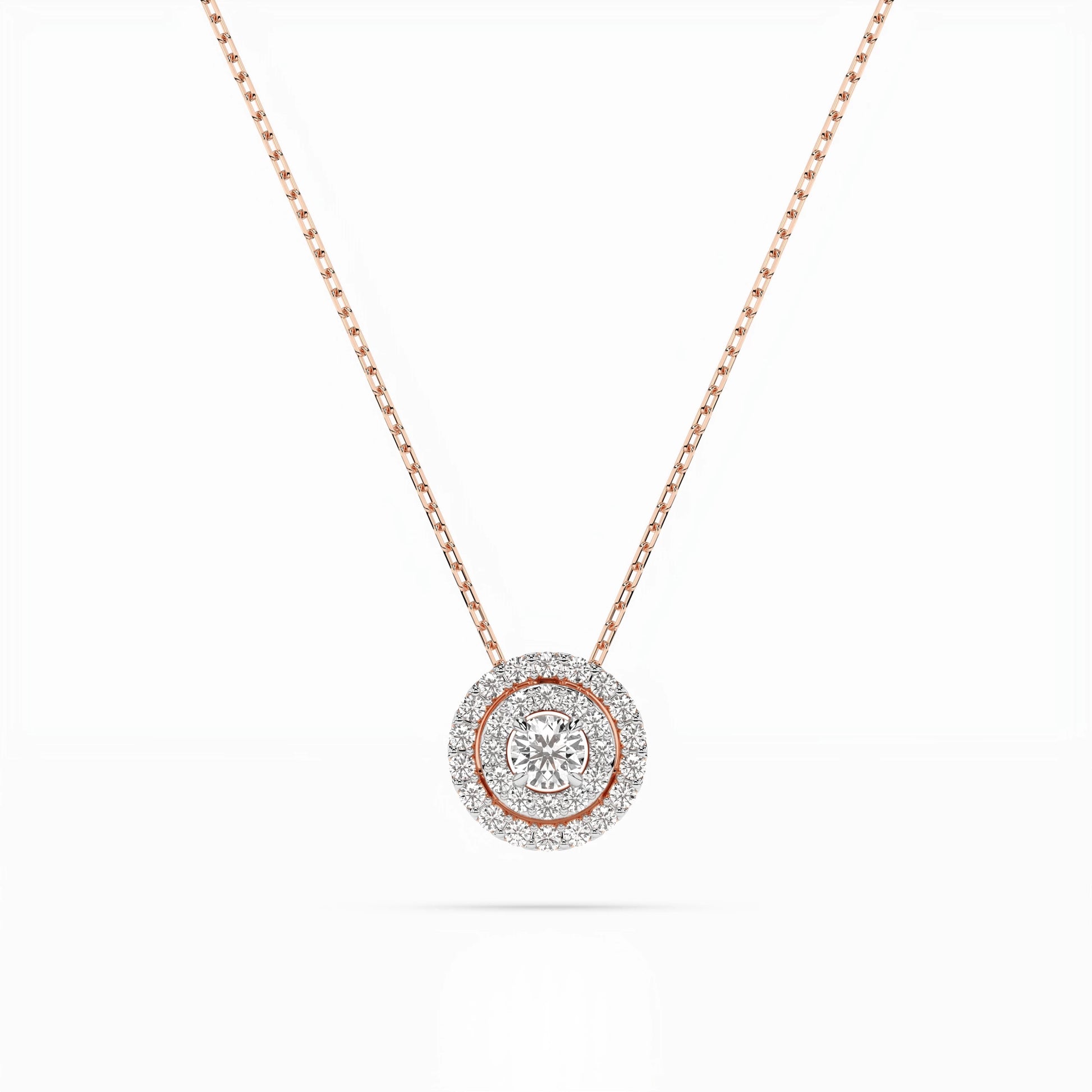 Illusion Necklace (Round), 0.09 ct — 104-10043
