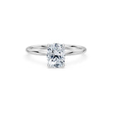 Cushion Lab Grown Diamond Micro Pave Engagement Ring 1.5ct by Qutahia Jewellery