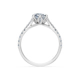 Cushion Lab Grown Diamond Micro Pave Eternity Ring 2.0ct by Qutahia Jewellery