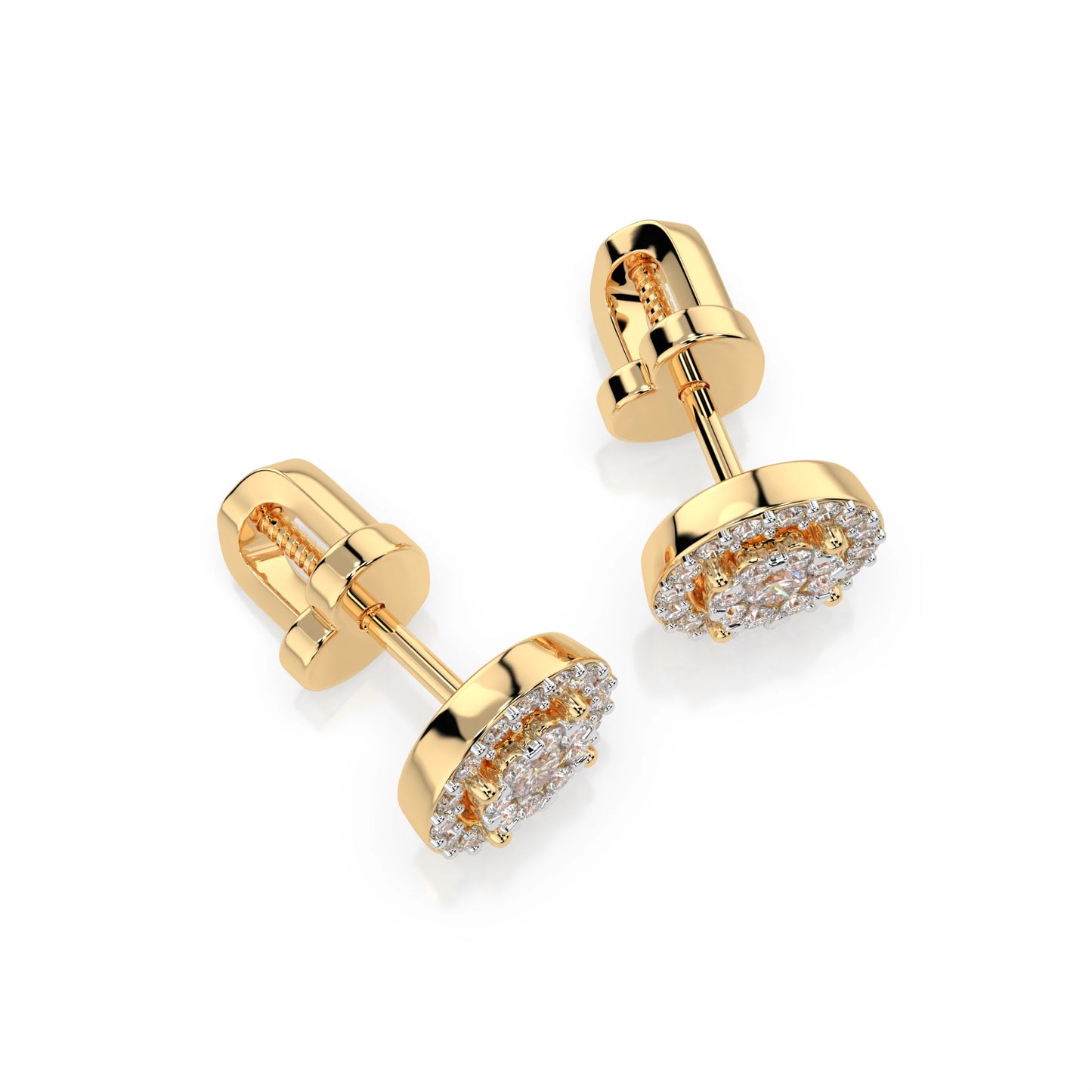 Illusion Earring (Round), 0.2 ct — 102-10018(3.0)