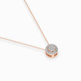Illusion Diamond Necklace Round 0.08ct by Qutahia Jewellery