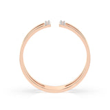 Minimalist Diamond Ring Round 0.06ct by Qutahia Jewellery