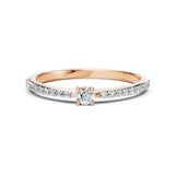 Solitaire Eternity Diamond Ring Round 0.1ct by Qutahia Jewellery