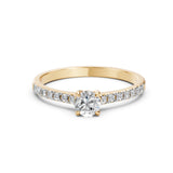 Solitaire Eternity Diamond Ring Round 0.5ct by Qutahia Jewellery