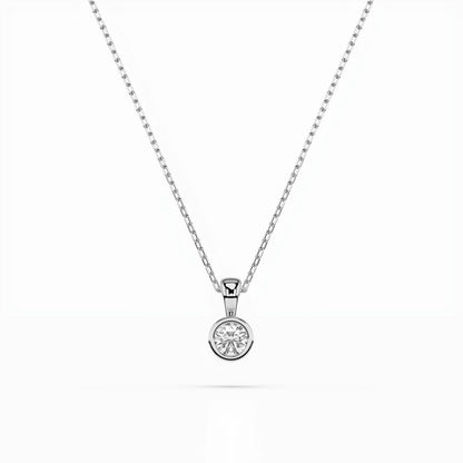 Solitaire Necklace (Round), 0.1 ct — 104-10010(3.0)