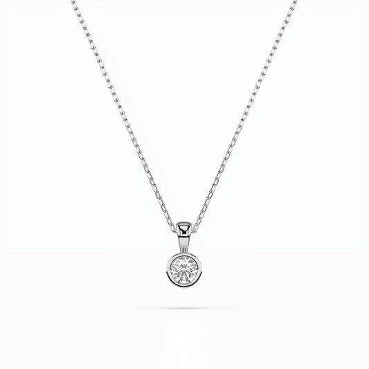 Solitaire Necklace (Round), 0.1 ct — 104-10010(3.0)