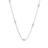 Delicate Diamond Necklace Round 0.07ct by Qutahia Jewellery