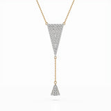Delicate Diamond Necklace Round 0.41ct by Qutahia Jewellery